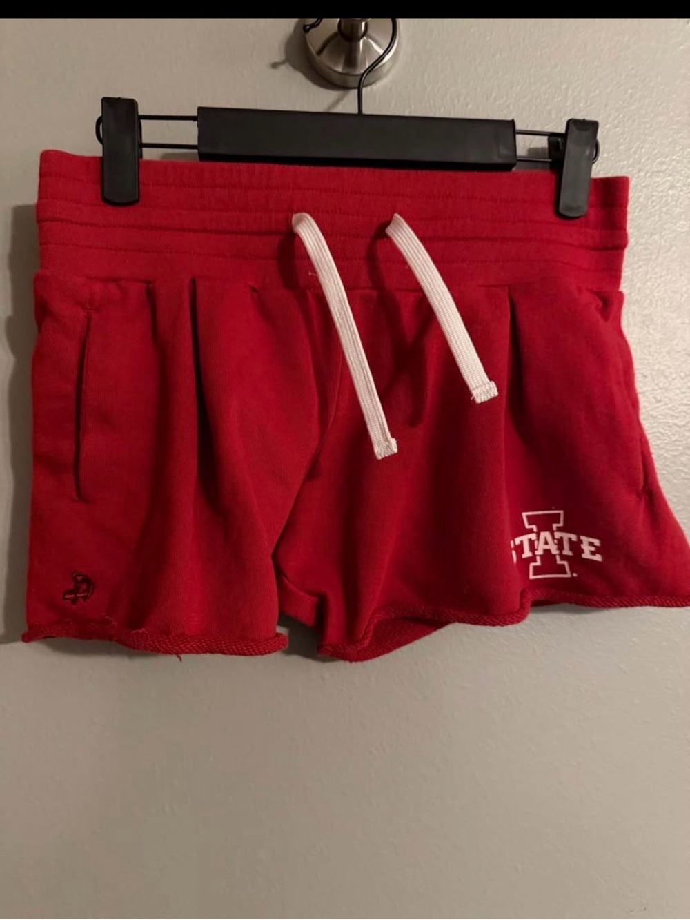 Women’s Red Iowa State Athletic Drawstring Shorts with Pocket